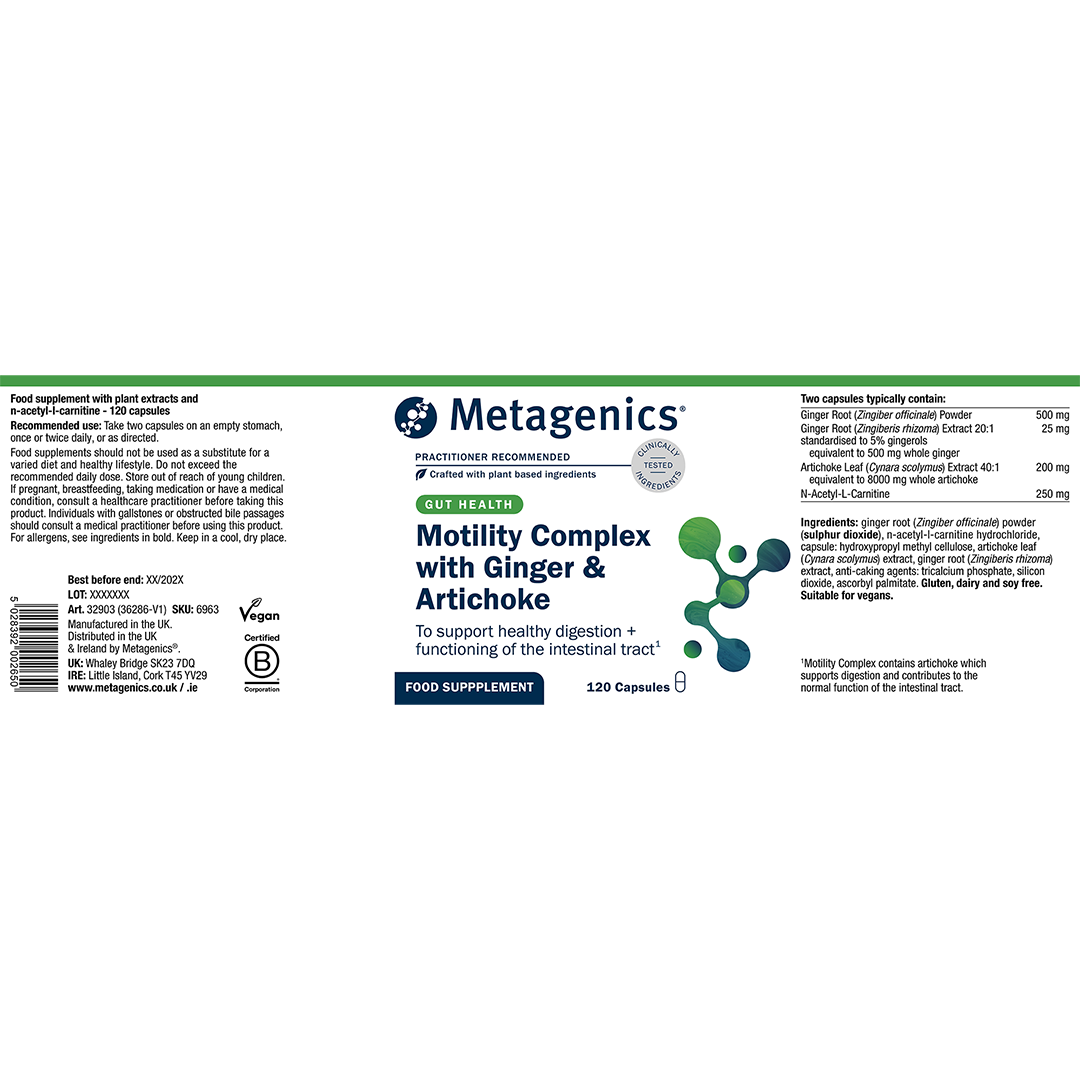 Motility Complex with Ginger and Artichoke | 120 Capsules